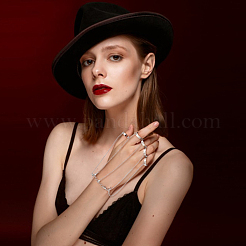 4 набор из 4-х цветных цепочек-манжет на 4 пальца и браслетов на 5 пальца&nbsp;SJEW-AN0001-05