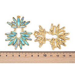 Серьги-гвоздики из нержавеющей стали 304 со стеклянными вставками для женщин EJEW-M095-14G-01