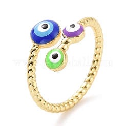 Эмалированное кольцо-манжета сглаза RJEW-A007-06LG