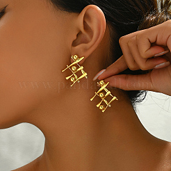 Серьги-гвоздики из нержавеющей стали с подвесками DP0671-1