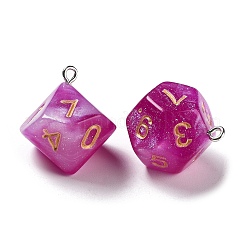 7 набор подвесок из непрозрачной смолы в виде многогранных игральных костей&nbsp;RESI-A029-01S