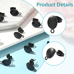 50 шт. ионное покрытие (IP) 304 нержавеющая сталь гвоздики фурнитура для сережек STAS-BBC0007-47