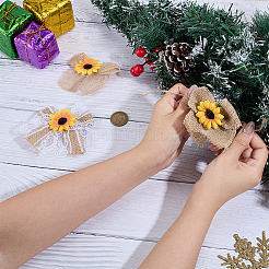 15 шт. 3 стильных аксессуара для костюма из льна с бантом и подсолнухом&nbsp;DIY-PH0034-20