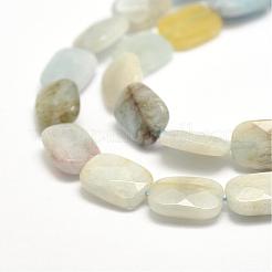 Природные Аквамарин бисер нитей G-F479-14-14x10mm