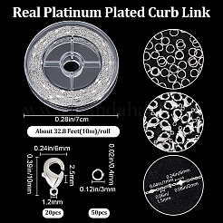 Наборы для изготовления цепочек из латунного ромба DIY-BBC0002-18