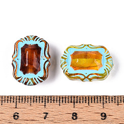 Окрашенные прозрачные акриловые бусины OACR-T029-03G