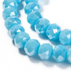 Стеклянные бусины с гальваническим покрытием &nbsp;EGLA-X0007-01E-6mm