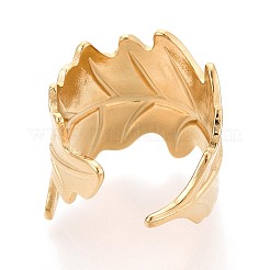 Ионное покрытие (ip) 304 нержавеющая сталь манжеты кольца для женщин&nbsp;RJEW-N052-02G