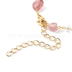 Самородки из натурального клубники и кварца из бисера изделия из бисера&nbsp;AJEW-JB00953-03