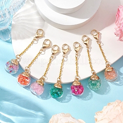 Круглые прозрачные стеклянные бутылки подвесные украшения&nbsp;HJEW-JM02388