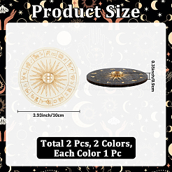 2шт 2-х цветные деревянные курильницы&nbsp;DJEW-CN0001-39A