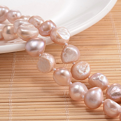 Колье из натурального жемчуга и бисера NJEW-P126-B-01A-01