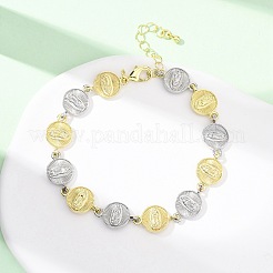 Браслеты из латунной цепочки для женщин BJEW-G762-03GP-02