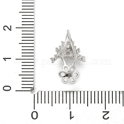 925 подвеска-цветок из стерлингового серебра с прозрачными кубическими цирконами STER-P068-02P