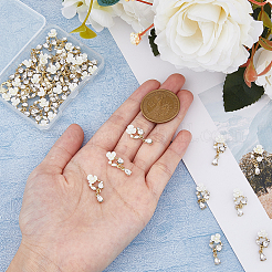 Цветок сплава кабошоны MRMJ-WH0001-10