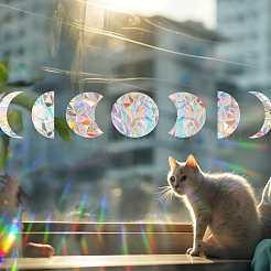 Водонепроницаемая электростатическая наклейка на окно из ПВХ PW-WG8F24A-01