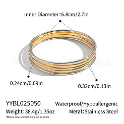 5 шт. браслетов в винтажном стиле из нержавеющей стали 304 для женщин&nbsp;TU6606-2