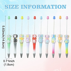 10 шт. 10-х цветные пластиковые ручки-бусины&nbsp;FIND-YW0008-56