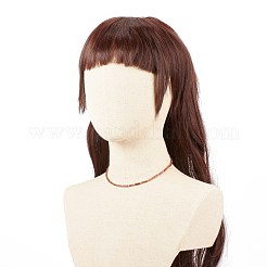 Ожерелье из бисера колонны из натуральной кунжутной яшмы/киви и яшмы с синтетическим гематитом NJEW-JN03840-01