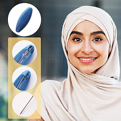 16 шт. 8-цветные пластиковые заготовки овальных брошей-булавки JEWB-CP0001-10C