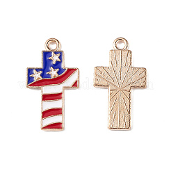 Подвески из сплава с эмалью в стиле американского флага ENAM-K067-30