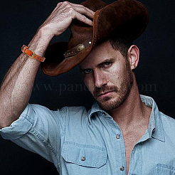 Браслеты из коровьей кожи для мужчин и женщин&nbsp;BJEW-WH20001-06A