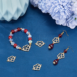 5шт латунь микро паве прозрачный кубический цирконий коннектор подвески&nbsp;KK-CN0002-87