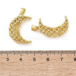 Латунные микропаве прозрачные подвески с фианитом&nbsp;KK-D221-19G-05