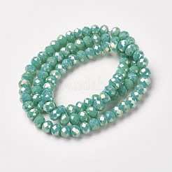 Гальванические непрозрачные стеклянные бусины&nbsp;X-EGLA-A034-P4mm-T06