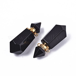 Граненые подвески из натурального обсидиана&nbsp;G-T131-15A