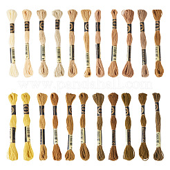 22 пачка полиэстеровых ниток для вышивания 22 цветов с осенней тематикой OCOR-TA0002-80