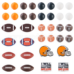 60шт пищевые экологически чистые силиконовые бусины&nbsp;SIL-TA0002-87