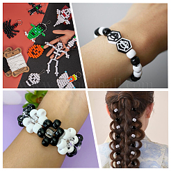 600шт 3 цвета непрозрачные пластиковые бусины KY-SC0001-89