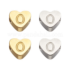 4 шт. 2-х цветные бусины из нержавеющей стали 304&nbsp;STAS-TA0002-75