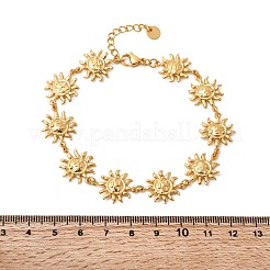 Женские браслеты на ногу из нержавеющей стали 304 Sun Link AJEW-C043-01G