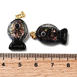 Подвески ручной работы из дихроичной фольги в технике лэмпворк DICH-G001-01G-04