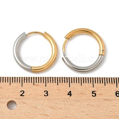 Двухцветные серьги-кольца из нержавеющей стали 304&nbsp;EJEW-P313-02C-G