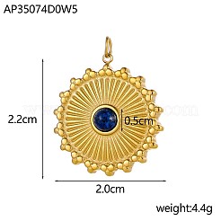 Подвески из нержавеющей стали 304 и натуральных и синтетических драгоценных камней&nbsp;STAS-OY005-99G