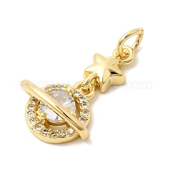 Подвески из латуни с прозрачным фианитом&nbsp;KK-G554-14G