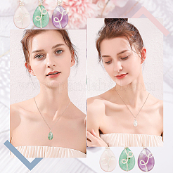 12 шт. 3 стиля подвесок из натурального камня FIND-DC0001-48