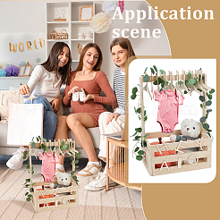 Деревянная корзина для хранения детской одежды&nbsp;AJEW-UN0002-75