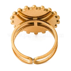 Круглые кольца из натурального тигрового глаза RJEW-Q822-16G-01