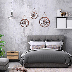 Набор настенных украшений из натурального дерева HJEW-WH0047-22