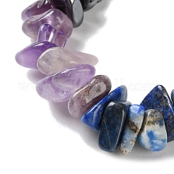 7 чакра натуральный красный авантюрин и желтый авантюрин и лазурит и красная яшма и кварцевый кристалл и зеленый авантюрин NJEW-H047-02