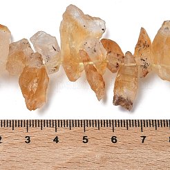 Нити из нагретых натуральных цитриновых бусин&nbsp;G-L650-J01-01