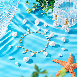 60 шт. 4 вида бусин из ракушек и жемчуга BSHE-NB0001-35