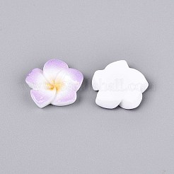 Кабошоны из непрозрачной смолы в виде цветка плюмерии&nbsp;CRES-T025-30E-02