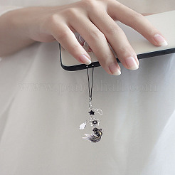 2 шт. 2-цветные ремешки для мобильных телефонов из смолы и сплава с изображением золотых рыбок и звезд&nbsp;AJEW-LP0004-39