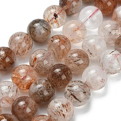 Нити бусин из натурального медного рутилированного кварца G-L642-B07-10mm