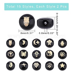 30шт 15 стиля ручной работы бусины лэмпворк LAMP-AR0001-20